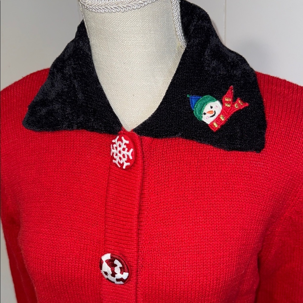 Mercer Street Studio Red Jacket with Black Collar - Picture 3 of 6